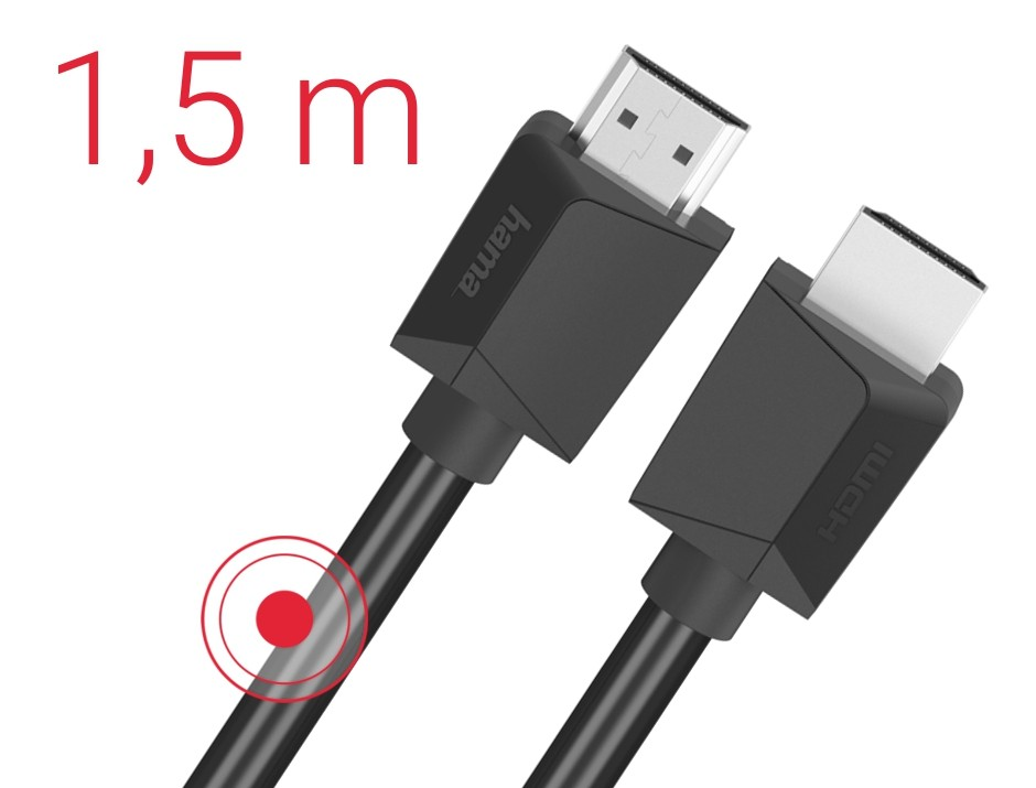 HAMA HDMI CABLE 2.0B 4K 1.5M Juodas