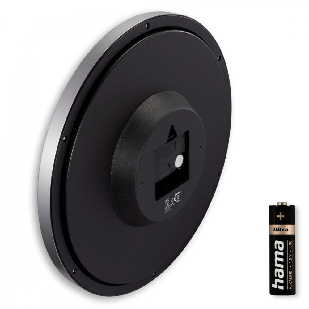 Hama Laikrodis ścienny 30cm Mallorca Sidabrinė