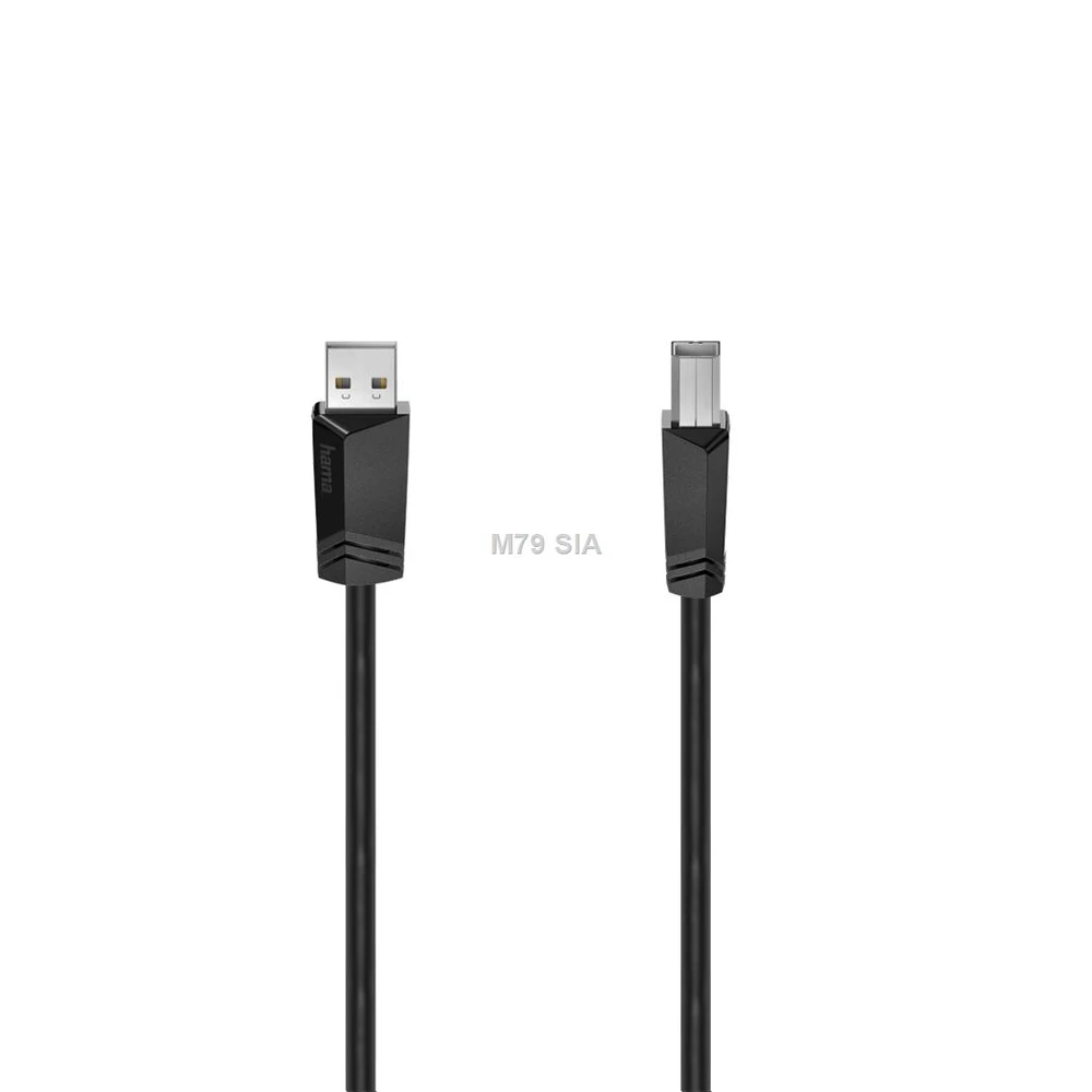 Hama USB A-B 1,5m juoda