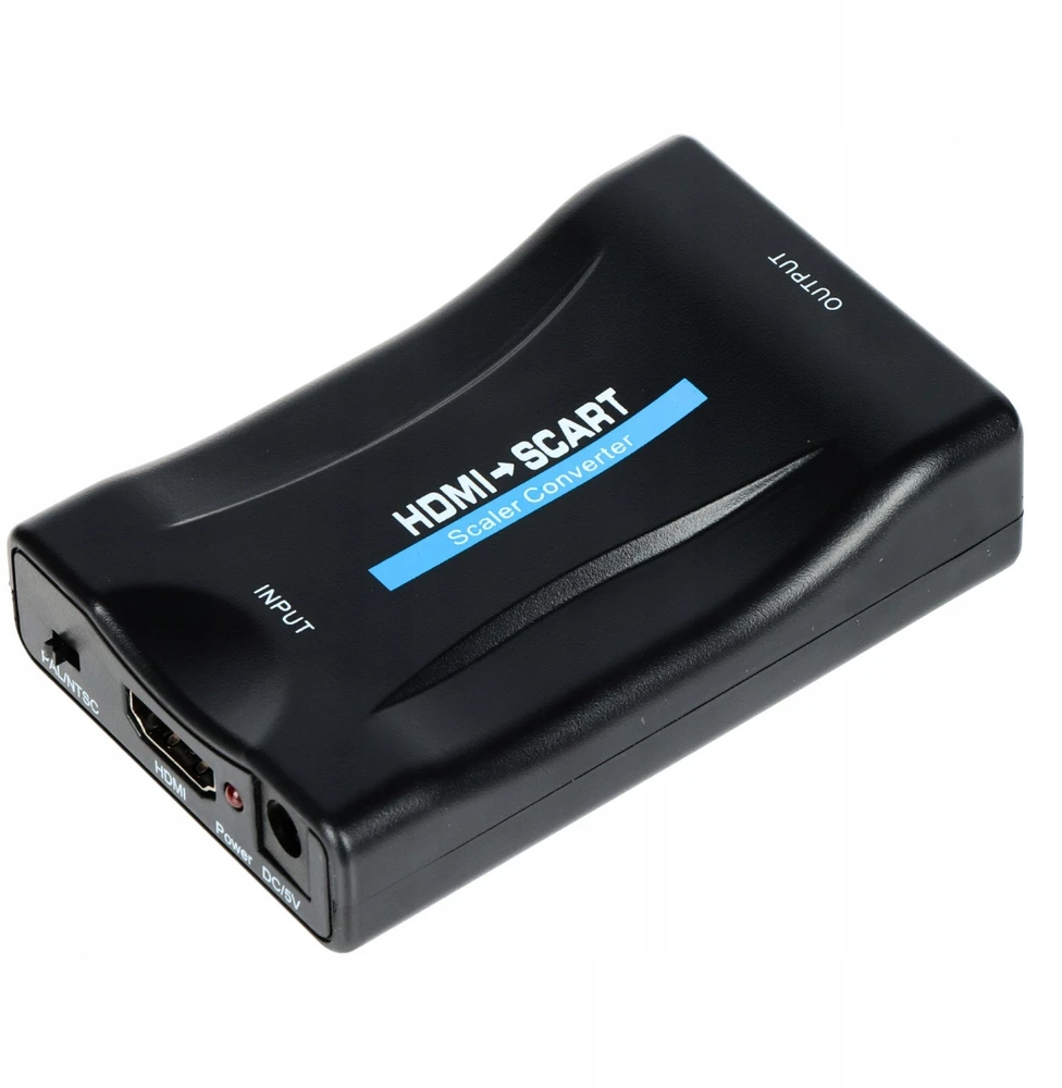 HDMI į SCART adapteris su maitinimo jungtimi