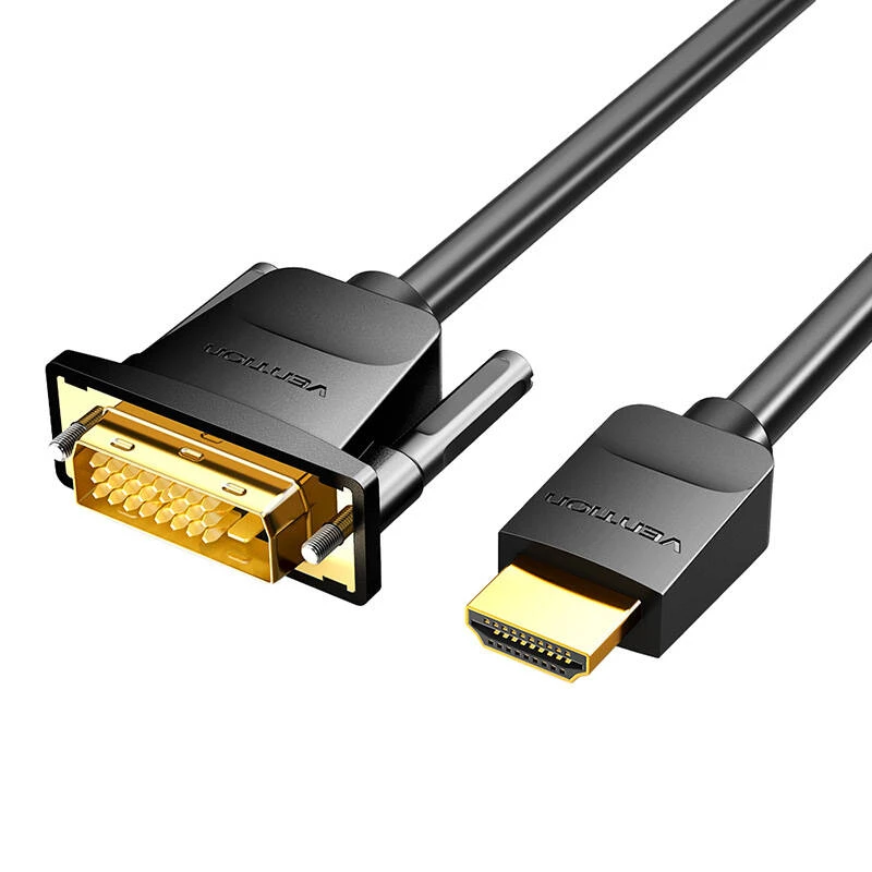 Vention HDMI-DVI kabelis su auksuotomis jungtimis