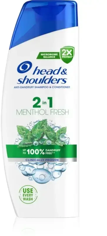 Head&Shoulders 2in1 Menthol Fresh šampūnas ir kondicionierius (šampūnas ir kondicionierius nuo pleiskanų)