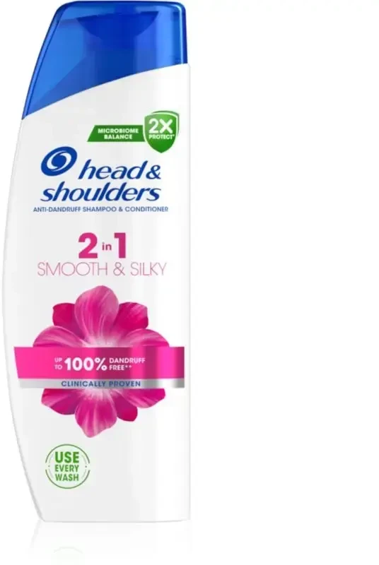 Head&Shoulders Švelnus ir šilkinis 2in1 šampūnas ir kondicionierius nuo pleiskanų 330 ml