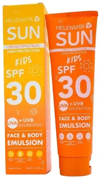 Helenvita Kids Sun Hydrating UV Protection Day Emulsion For Face & Body SPF 30, 150 ml