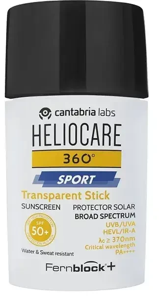 "Heliocare 360º Sportsun Clear Stick Spf 50+" apsauginis pieštukas nuo UV spindulių 25g