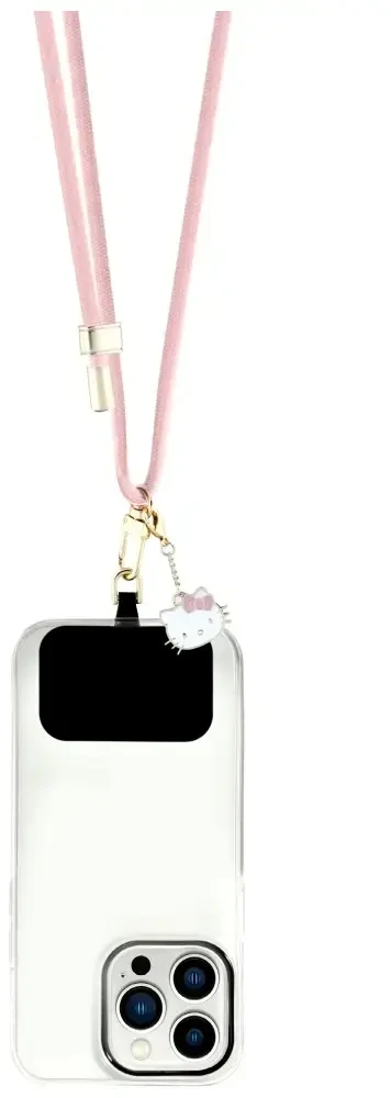 Hello Kitty Patch & Kitty Head Charm Universal virvelė telefonui Rožinė