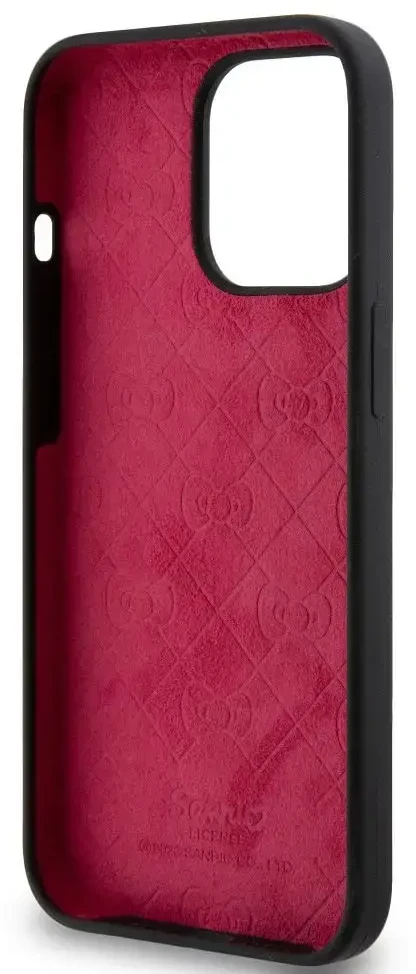 Hello Kitty Liquid Silicone Daydreaming Logo dėklas telefonui Apple iPhone 13 Pro juodos spalvos