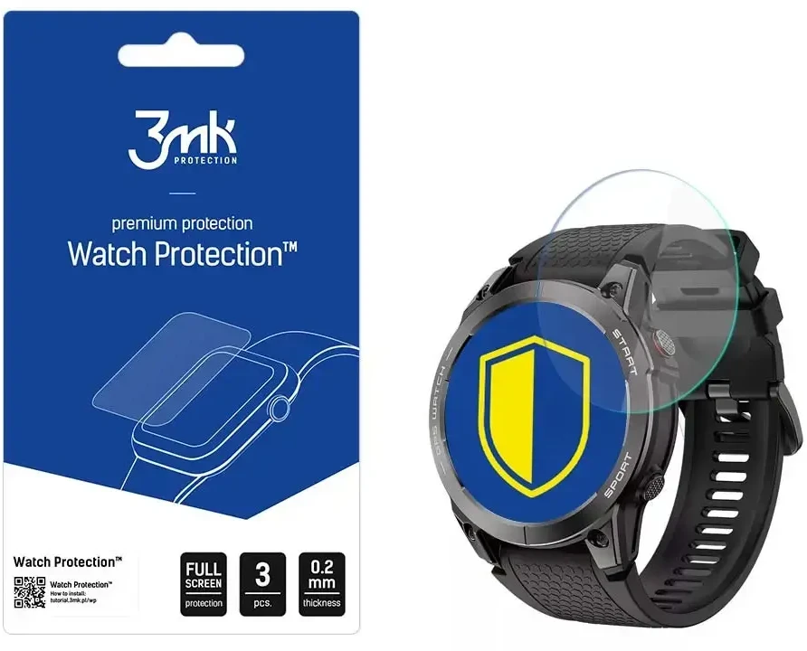 3Mk Protection Manta Activ X GPS juodas SWA001BK - 3mk laikrodžių apsaugos lankstus stiklas