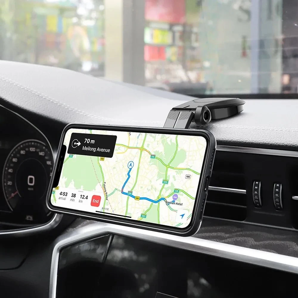 Automobilinis universalus telefono laikiklis Hoco CA61 Kaile tvirtinamas ant prietaisų skydelio, magnetinis juodas