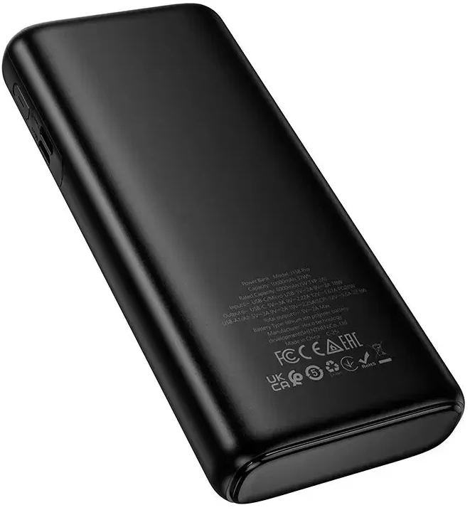 Powerbank Hoco 10000 mAh QC PD 2A 22,5W J158 Pro juodas