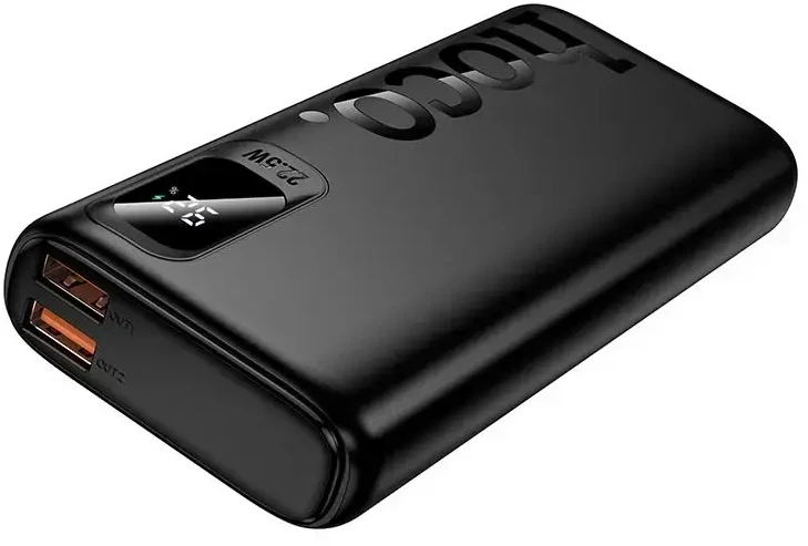Powerbank Hoco 10000 mAh QC PD 2A 22,5W J158 Pro juodas