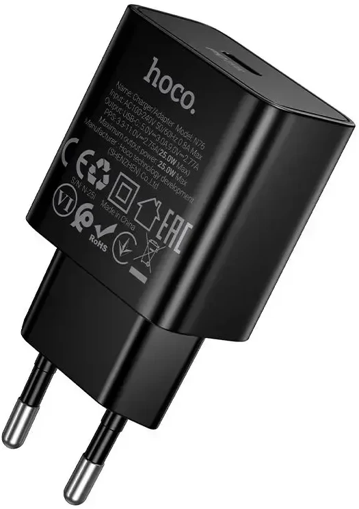 Telefono įkroviklis Hoco USB C QC PD 25W N76 juodas