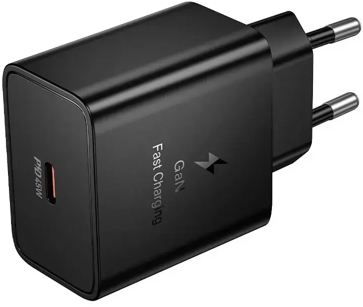 Phone charger Hoco USB C QC PD 45W N77 juodas