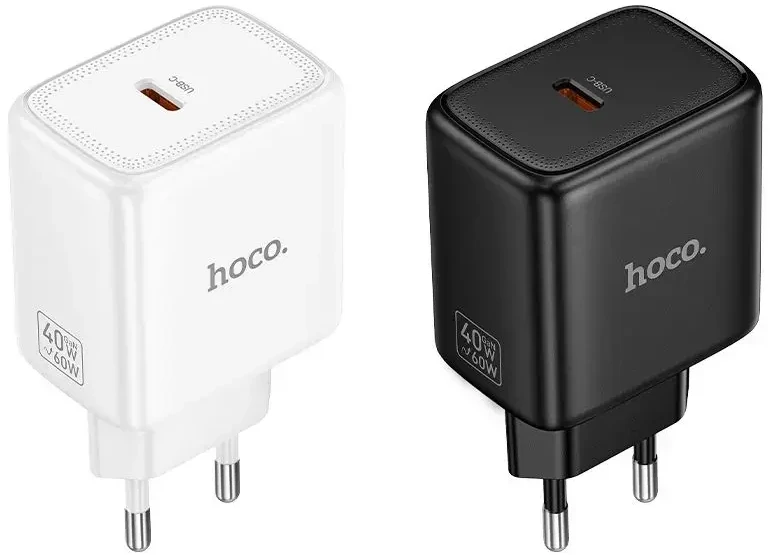Phone GaN charger Hoco USB C PD AVS 40W max 60W N83 juodas