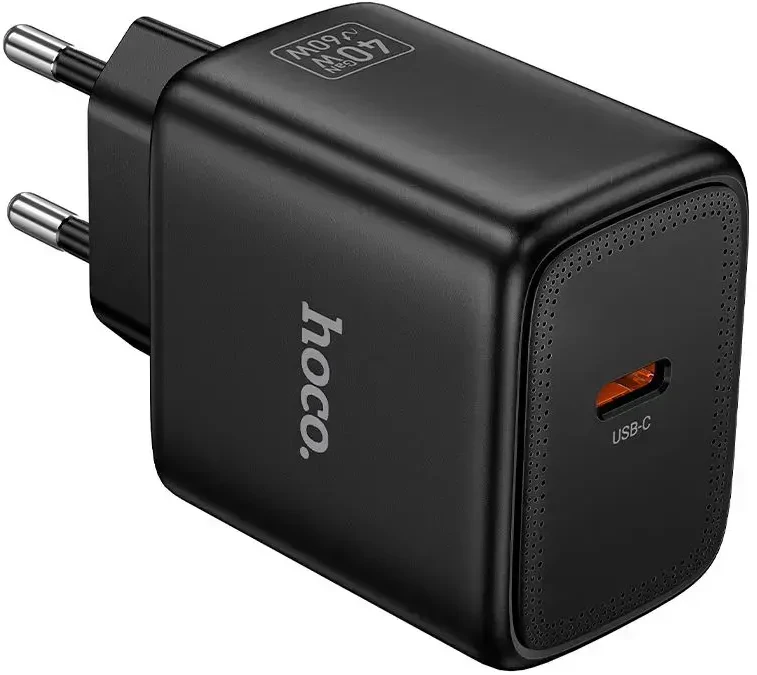 Phone GaN charger Hoco USB C PD AVS 40W max 60W N83 juodas