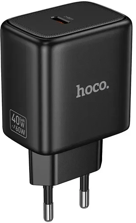 Phone GaN charger Hoco USB C PD AVS 40W max 60W N83 juodas