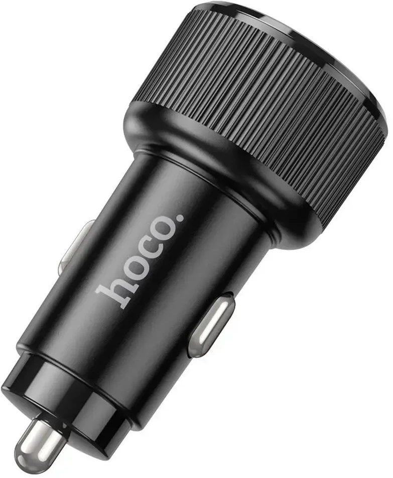 Car charger Hoco 2 x USB C QC PD 50W NZ14B juodas