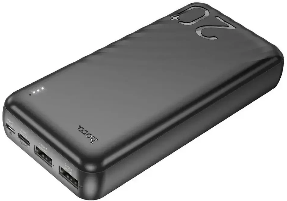 HOCO maitinimo blokas 20000 mAh 2A J123A juodas