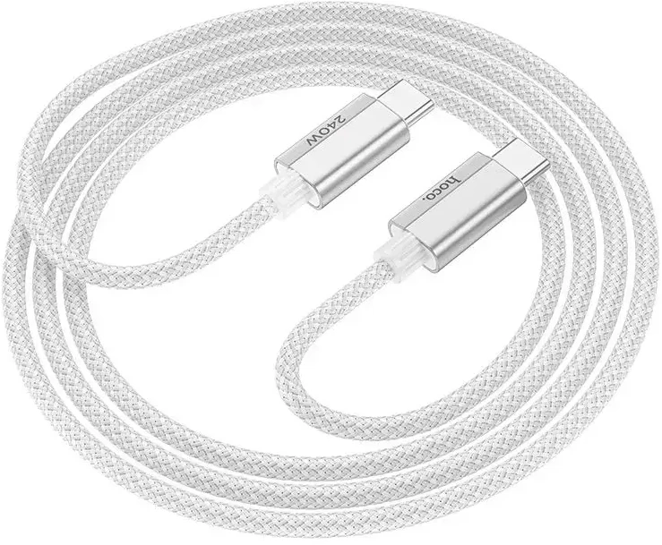 USB C į USB C laidas Hoco QC3.0 PD 5A 240W 1,8 m U134 pilka