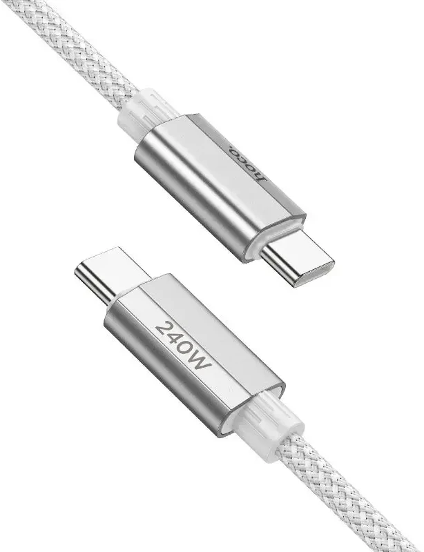 USB C į USB C laidas Hoco QC3.0 PD 5A 240W 1,8 m U134 pilka