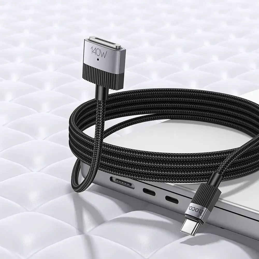 USB C į Mag3 jungties laidas Hoco 5A 140W magnetinis 1,8 m U141 juodas