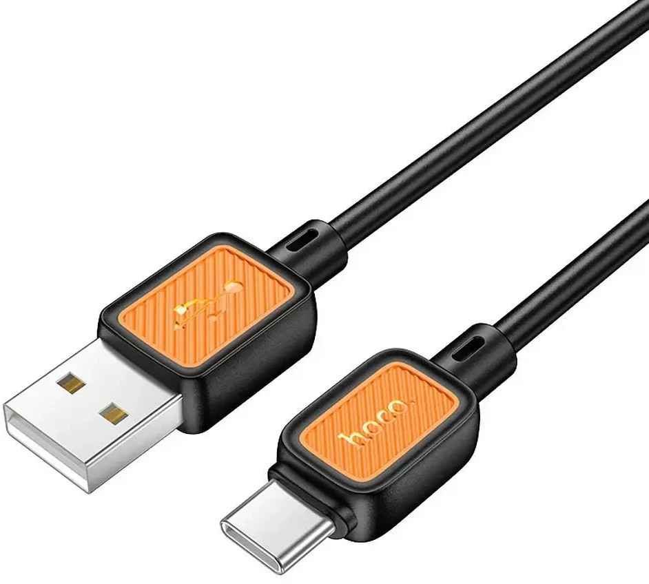 Cable USB A to USB C Hoco 3A 1 m X108 juodas