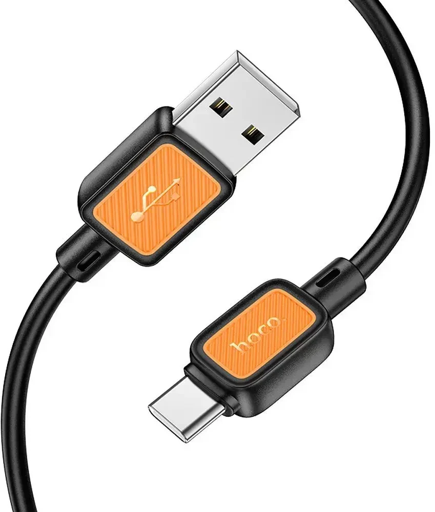 Cable USB A to USB C Hoco 3A 1 m X108 juodas