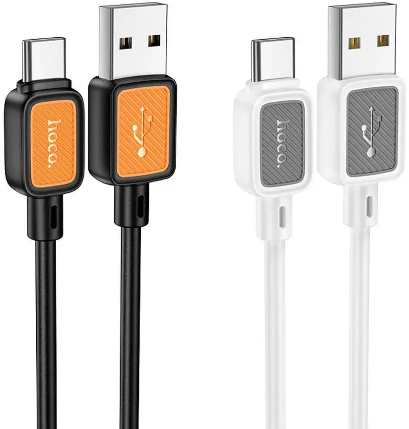 USB A į USB C laidas Hoco 3A 1 m X108 baltas