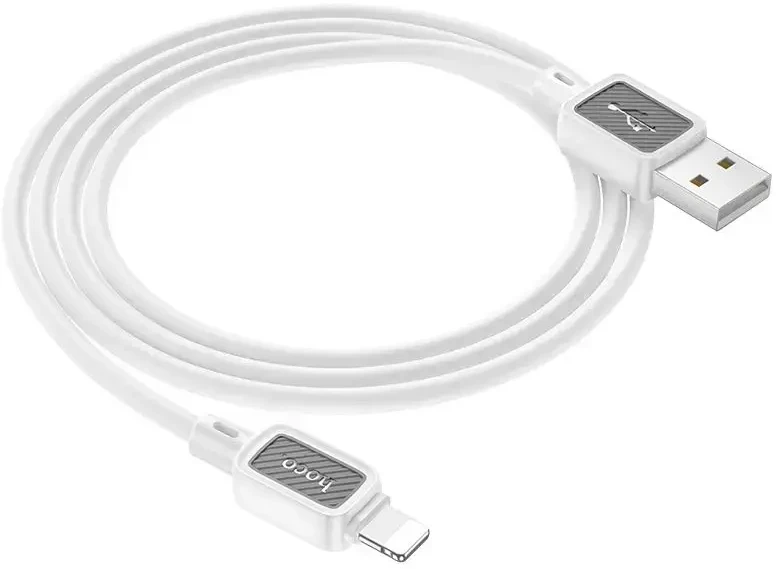 USB A tipo į „Lightning“ tipo laidas Hoco 2,4A, 1 m, X108, baltas
