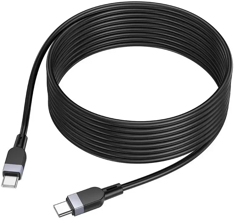 Silicone Cable USB C to USB C Hoco 3A 60W 3 m X109 juodas
