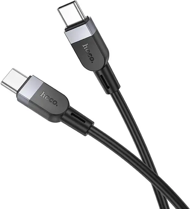 Silicone Cable USB C to USB C Hoco 3A 60W 3 m X109 juodas