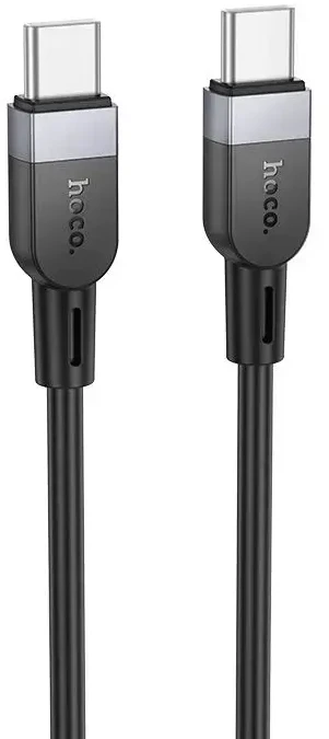 Silicone Cable USB C to USB C Hoco 3A 60W 3 m X109 juodas