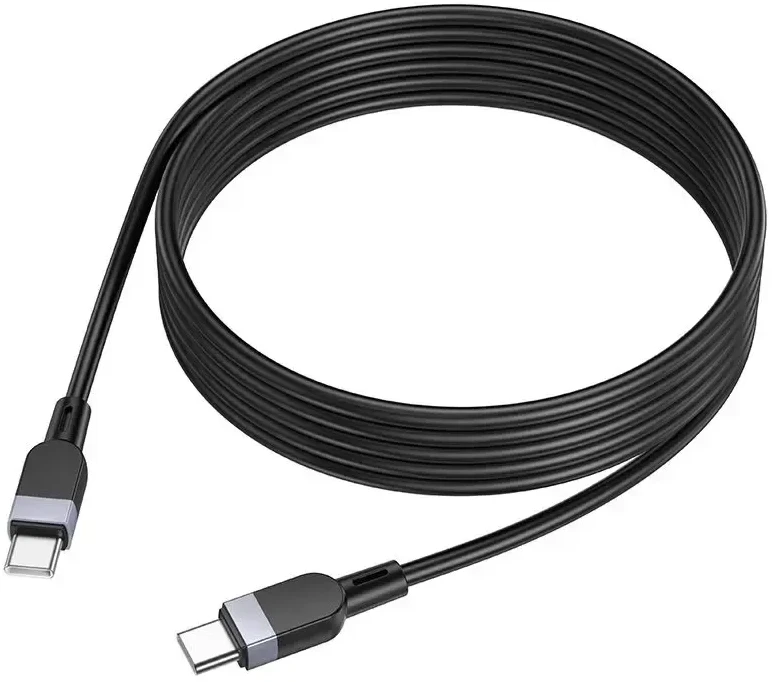 Silicone Cable USB C to USB C Hoco 3A 60W 3 m X109 juodas