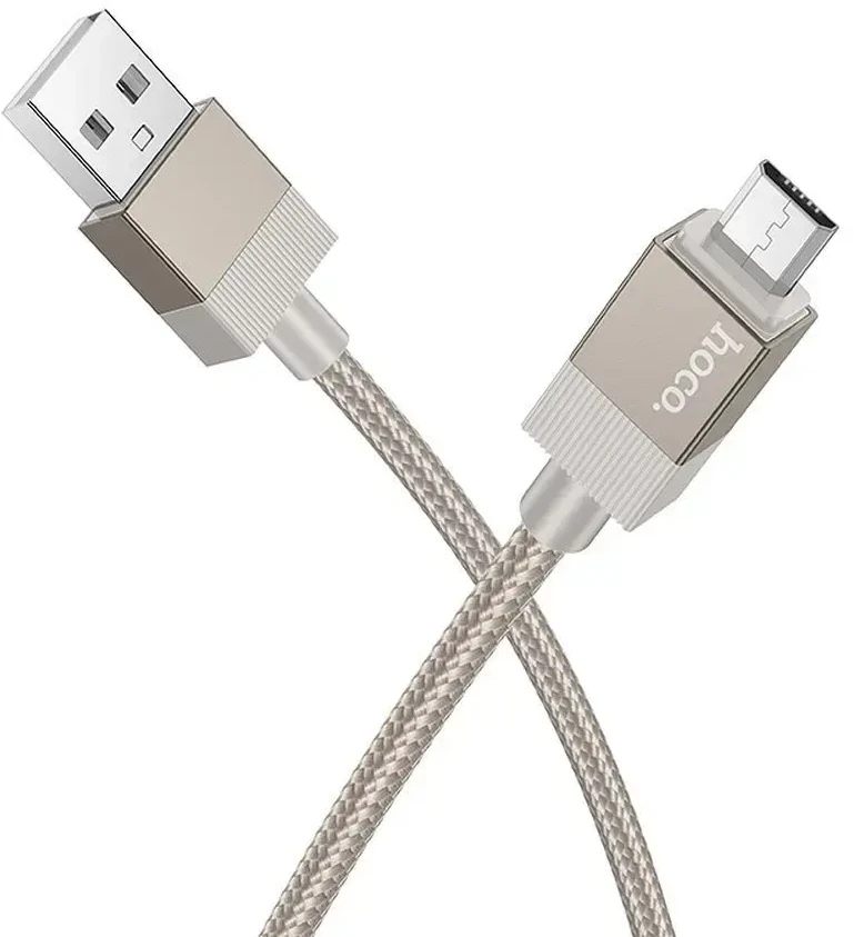 USB A tipo į Micro USB adapterį Hoco 2,4A, 1 m, X110, auksinis