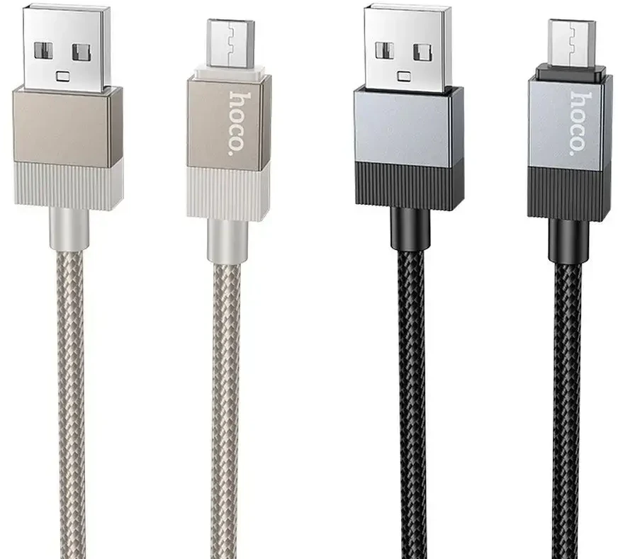 USB A tipo į Micro USB adapterį Hoco 2,4A, 1 m, X110, auksinis