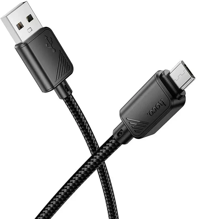Cable USB A to Micro USB Hoco 2,4A 1 m X113 juodas