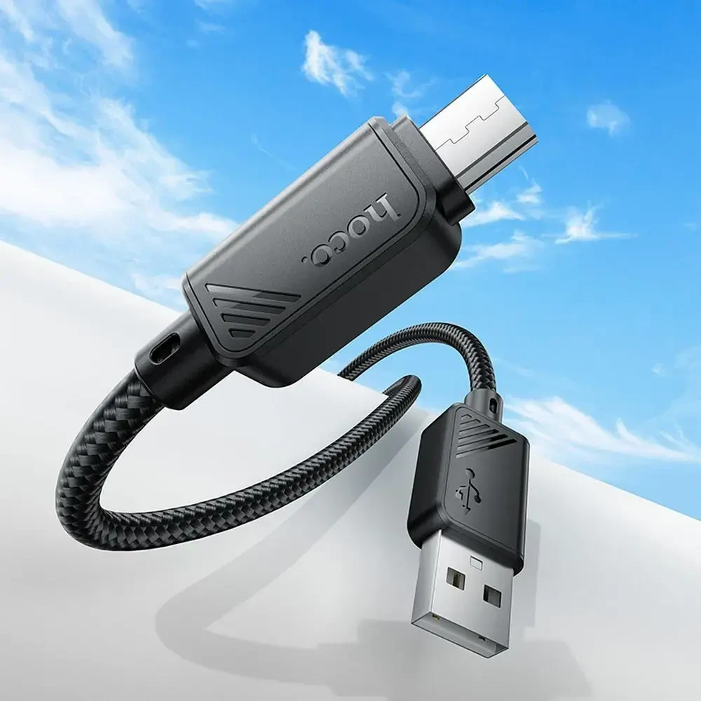 Cable USB A to Micro USB Hoco 2,4A 1 m X113 juodas