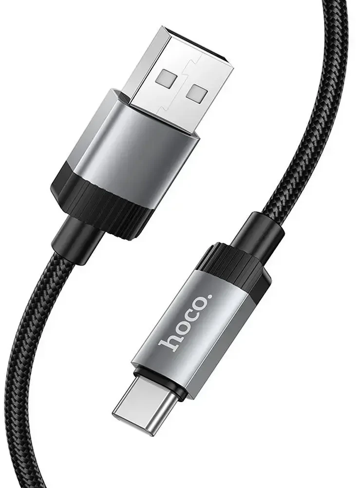 Cable USB A to USB C Hoco 3A 1 m X117 juodas