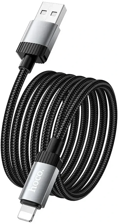 USB A tipo į „Lightning“ tipo laidas Hoco 2,4A 1 m X117 juodas