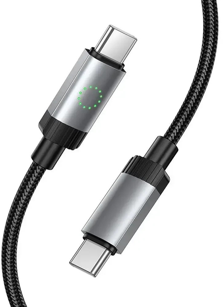 Cable USB C to USB C Hoco 3A 60W 1 m X117 juodas