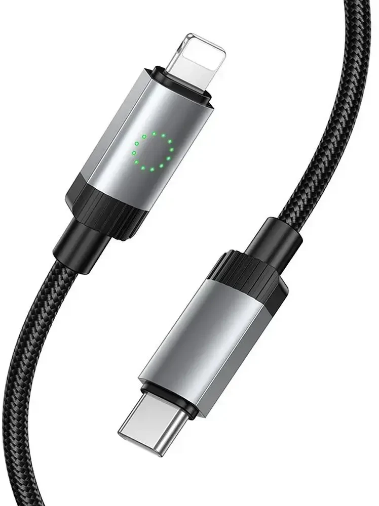 USB C - Lightning kabelis Hoco PD 27W 1 m X117 juodas