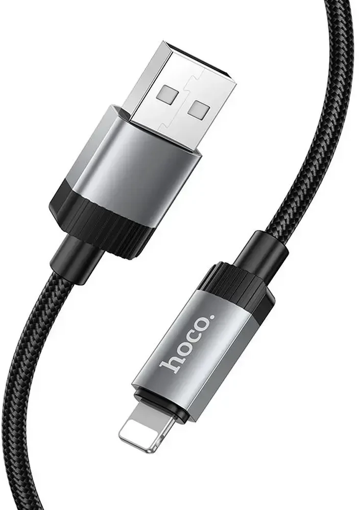 USB A tipo į „Lightning“ tipo laidas Hoco 2,4A 1 m X117 juodas