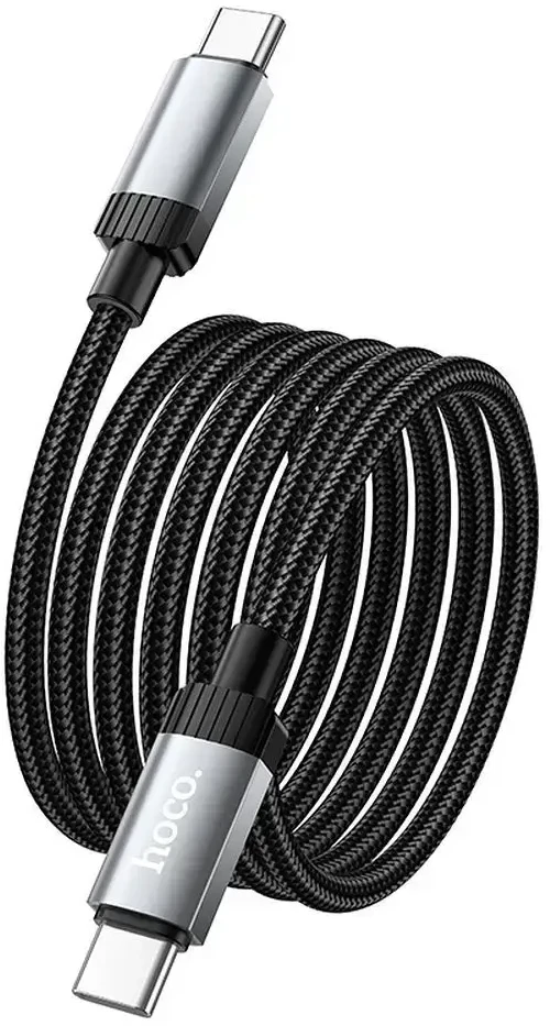 Cable USB C to USB C Hoco 3A 60W 1 m X117 juodas