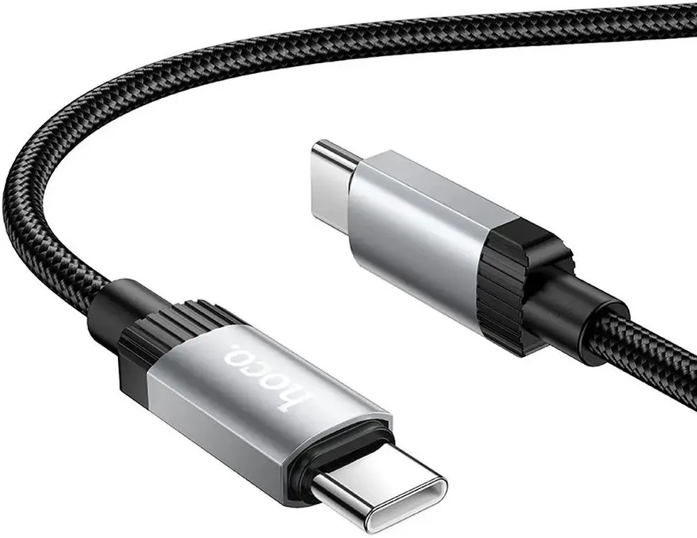 Cable USB C to USB C Hoco 3A 60W 1 m X117 juodas