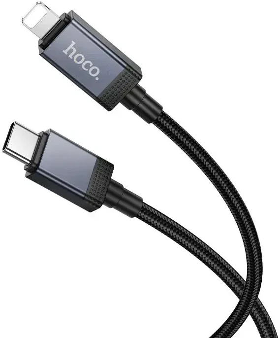 USB C į Lightning laidas Hoco PD 27W su ekranu 1 m X118 juodas