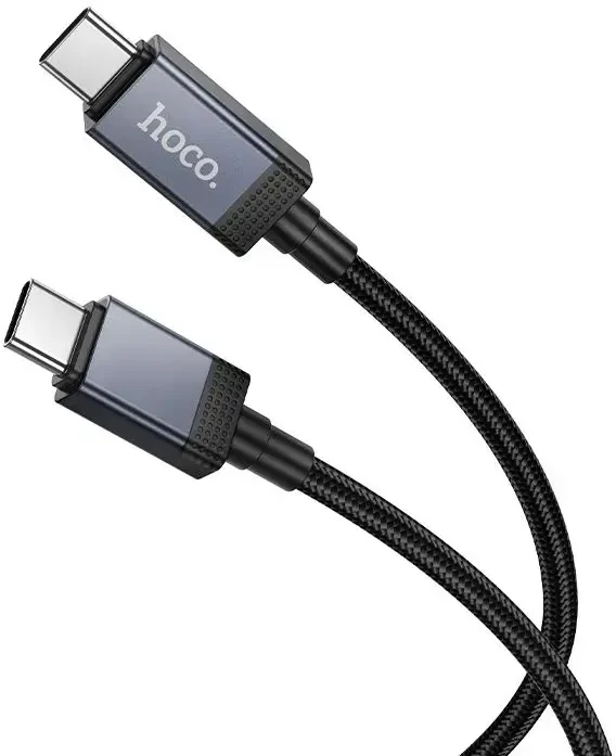 USB C laidas į USB C Hoco 3A 60W su ekranu 1 m X118 juodas