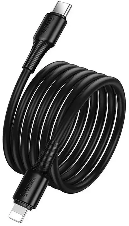 USB C - Lightning kabelis Hoco PD 27W 1 m X120 juodas