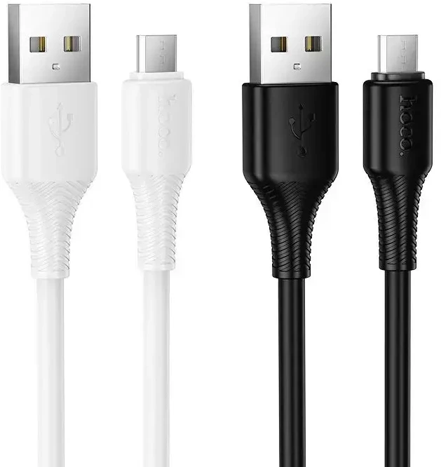 Cable USB A to Micro USB Hoco 2,4A 1 m X120 baltas