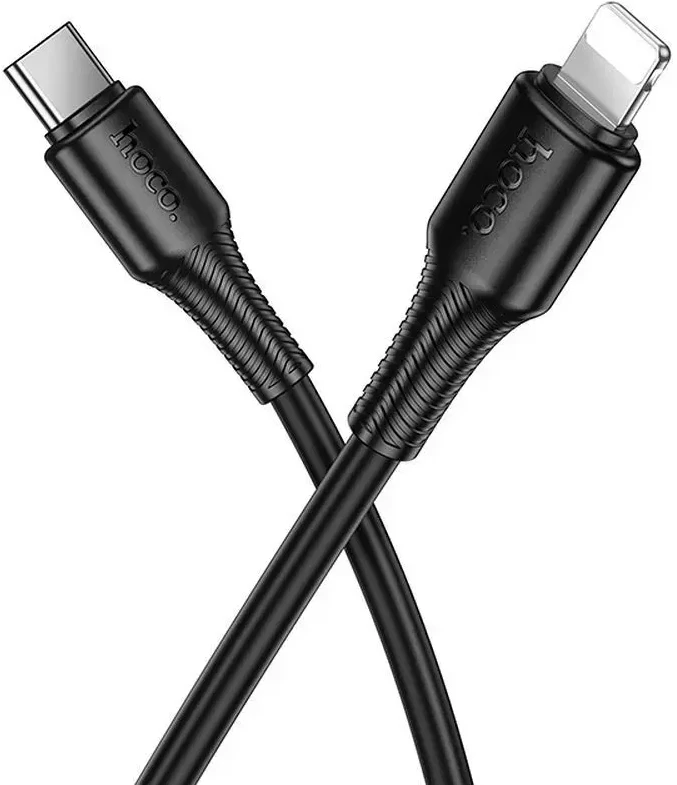 USB C - Lightning kabelis Hoco PD 27W 1 m X120 juodas