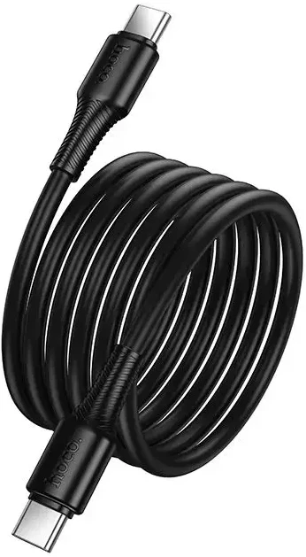 Cable USB C to USB C Hoco 3A 60W 1 m X120 juodas